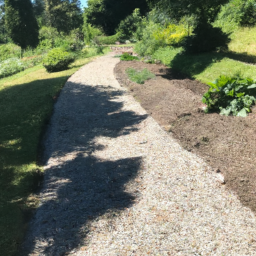 Pose de gravier blanc pour allée-chemin Domont